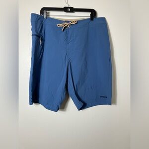 Patagonia Board‎ Shorts Men’s 38 Light Blue Tie Front Beach Swim 10” Inseam